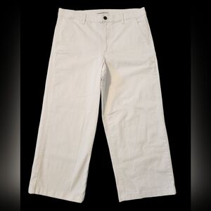 Ella Moss Cream Wide Leg Crop Jeans